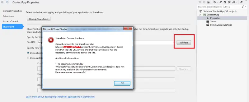 SharePoint Connection Error Cannot Connect To The SharePoint - Techyv.com